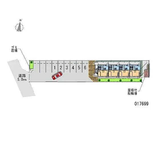 ★手数料０円★長浜市平方町　月極駐車場（LP）